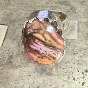 Silver Ring with Multicolor Stone